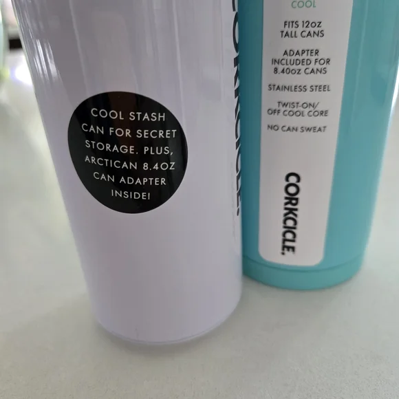 Corkcicle Slim Arctican - Turquoise Can Cooler - Picture 4 of 9